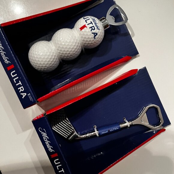 Beer Bottle‎ Openers (Michelob Ultra - Golf Themed)  (Set of 2 / new) (h/x) - Picture 2 of 9
